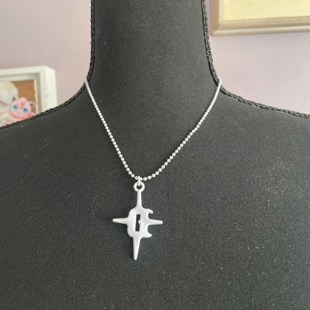 Dolls Kill White Pendant Necklace - Picture 3 of 3
